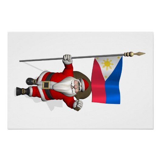 Der Weihnachtsmann mit dem Ende der Philippinen Poster (Vorderseite)