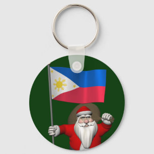 Der Weihnachtsmann mit dem Ende der Philippinen Schlüsselanhänger