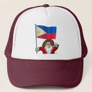 Der Weihnachtsmann mit dem Ende der Philippinen Truckerkappe