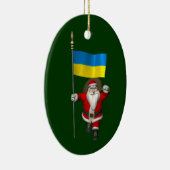 Der Weihnachtsmann mit dem Ende der Ukraine Keramik Ornament (Rechts)