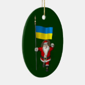 Der Weihnachtsmann mit dem Ende der Ukraine Keramikornament (Rechts)