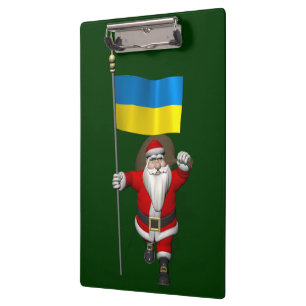 Der Weihnachtsmann mit dem Ende der Ukraine Klemmbrett