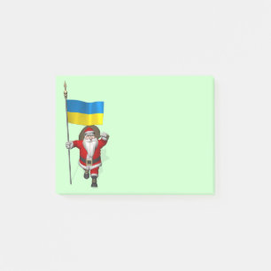 Der Weihnachtsmann mit dem Ende der Ukraine Post-it Klebezettel