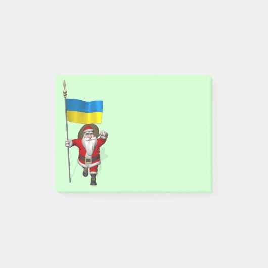Der Weihnachtsmann mit dem Ende der Ukraine Post-it Klebezettel (Vorderseite)