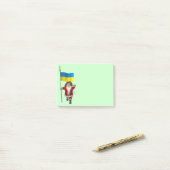 Der Weihnachtsmann mit dem Ende der Ukraine Post-it Klebezettel (Auf Schreibtisch)