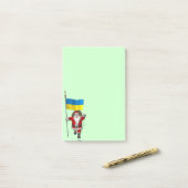 Der Weihnachtsmann mit dem Ende der Ukraine Post-it Klebezettel (Auf Schreibtisch)