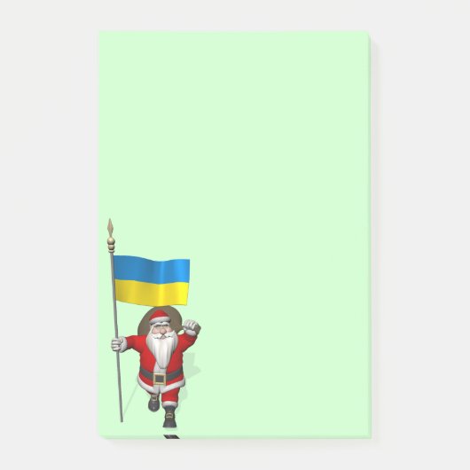 Der Weihnachtsmann mit dem Ende der Ukraine Post-it Klebezettel (Vorderseite)