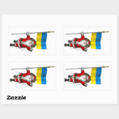 Der Weihnachtsmann mit dem Ende der Ukraine Rechteckiger Aufkleber (Blatt)