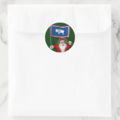 Der Weihnachtsmann mit dem Ende der Wyoming Aufkleber (Tasche)