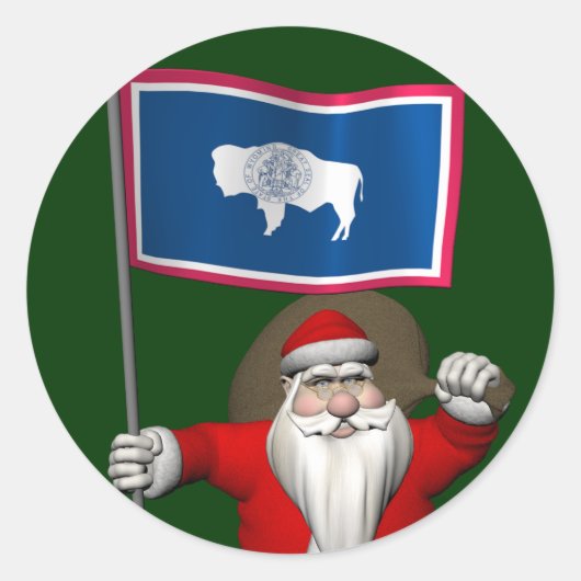 Der Weihnachtsmann mit dem Ende der Wyoming Aufkleber (Vorderseite)