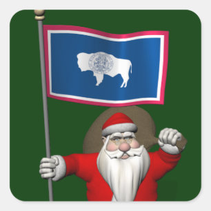 Der Weihnachtsmann mit dem Ende der Wyoming Aufkleber