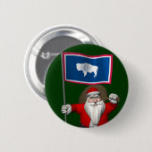 Der Weihnachtsmann mit dem Ende der Wyoming Button (Vorne & Hinten)