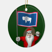 Der Weihnachtsmann mit dem Ende der Wyoming Keramik Ornament (Links)