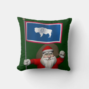 Der Weihnachtsmann mit dem Ende der Wyoming Kissen