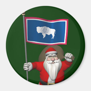 Der Weihnachtsmann mit dem Ende der Wyoming Magnet