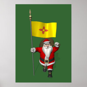Der Weihnachtsmann mit dem Ende des neuen Mexiko Poster