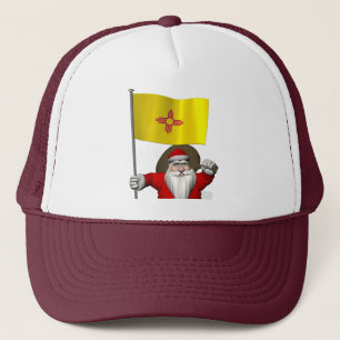 Der Weihnachtsmann mit dem Ende des neuen Mexiko Truckerkappe