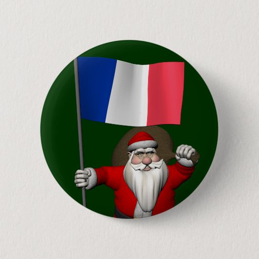 Der Weihnachtsmann mit dem Ende Frankreichs Button (Vorderseite)