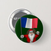 Der Weihnachtsmann mit dem Ende Frankreichs Button (Vorne & Hinten)