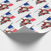 Der Weihnachtsmann mit dem Ende Frankreichs Geschenkpapier (Ecke)
