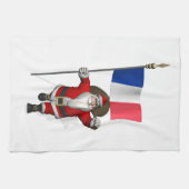 Der Weihnachtsmann mit dem Ende Frankreichs Geschirrtuch (Horizontal)