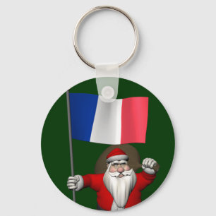 Der Weihnachtsmann mit dem Ende Frankreichs Schlüsselanhänger