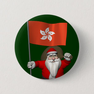 Der Weihnachtsmann mit dem Ende Hongkongs Button