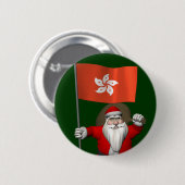 Der Weihnachtsmann mit dem Ende Hongkongs Button (Vorne & Hinten)