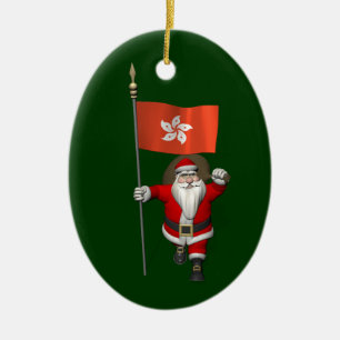 Der Weihnachtsmann mit dem Ende Hongkongs Keramik Ornament