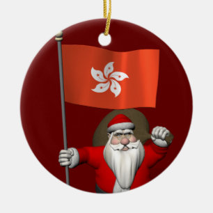 Der Weihnachtsmann mit dem Ende Hongkongs Keramikornament