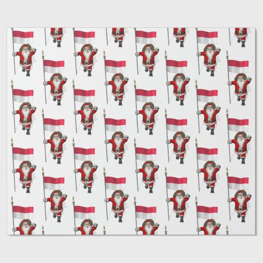 Der Weihnachtsmann mit dem Ende Indonesiens Geschenkpapier (Flach)