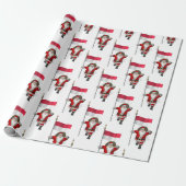 Der Weihnachtsmann mit dem Ende Indonesiens Geschenkpapier (Ungerollt)