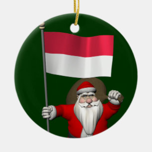 Der Weihnachtsmann mit dem Ende Indonesiens Keramik Ornament