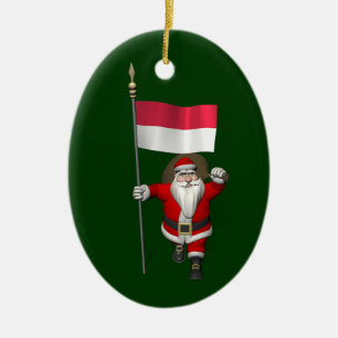 Der Weihnachtsmann mit dem Ende Indonesiens Keramikornament