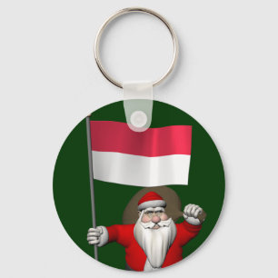 Der Weihnachtsmann mit dem Ende Indonesiens Schlüsselanhänger