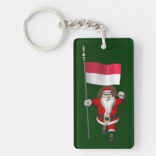 Der Weihnachtsmann mit dem Ende Indonesiens Schlüsselanhänger