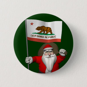 Der Weihnachtsmann mit dem Ende Kaliforniens Button