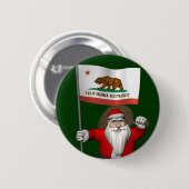 Der Weihnachtsmann mit dem Ende Kaliforniens Button (Vorne & Hinten)