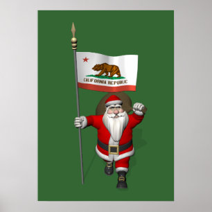 Der Weihnachtsmann mit dem Ende Kaliforniens Poster