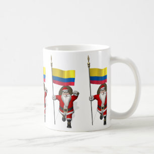 Der Weihnachtsmann mit dem Ende Kolumbiens Kaffeetasse