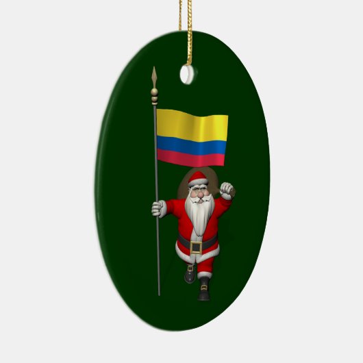 Der Weihnachtsmann mit dem Ende Kolumbiens Keramik Ornament (Rechts)