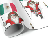 Der Weihnachtsmann mit dem Ende Mexikos Geschenkpapier (Rolleneckpunkt)