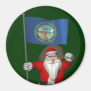 Der Weihnachtsmann mit dem Ende Nebraskas Magnet