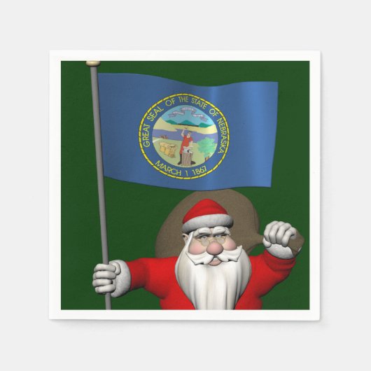 Der Weihnachtsmann mit dem Ende Nebraskas Serviette (Vorderseite)