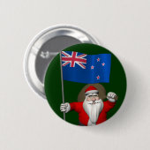 Der Weihnachtsmann mit dem Ende Neuseelands Button (Vorne & Hinten)