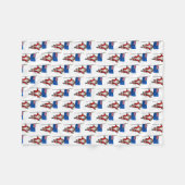 Der Weihnachtsmann mit dem Ende Neuseelands Fleecedecke (Vorderseite (Horizontal))