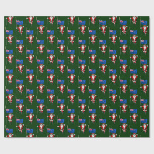 Der Weihnachtsmann mit dem Ende Neuseelands Geschenkpapier