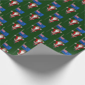 Der Weihnachtsmann mit dem Ende Neuseelands Geschenkpapier (Ecke)