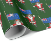 Der Weihnachtsmann mit dem Ende Neuseelands Geschenkpapier (Rolleneckpunkt)