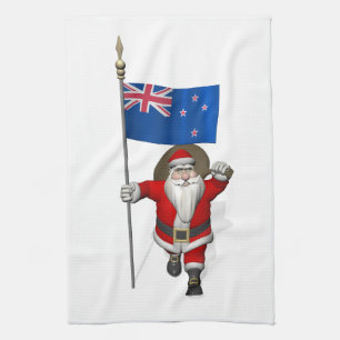 Der Weihnachtsmann mit dem Ende Neuseelands Handtuch